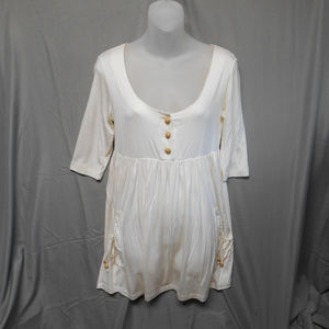 Barbara Lesser Fibers silk blend cream top XS